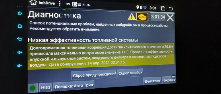 Ошибка p0422 калина